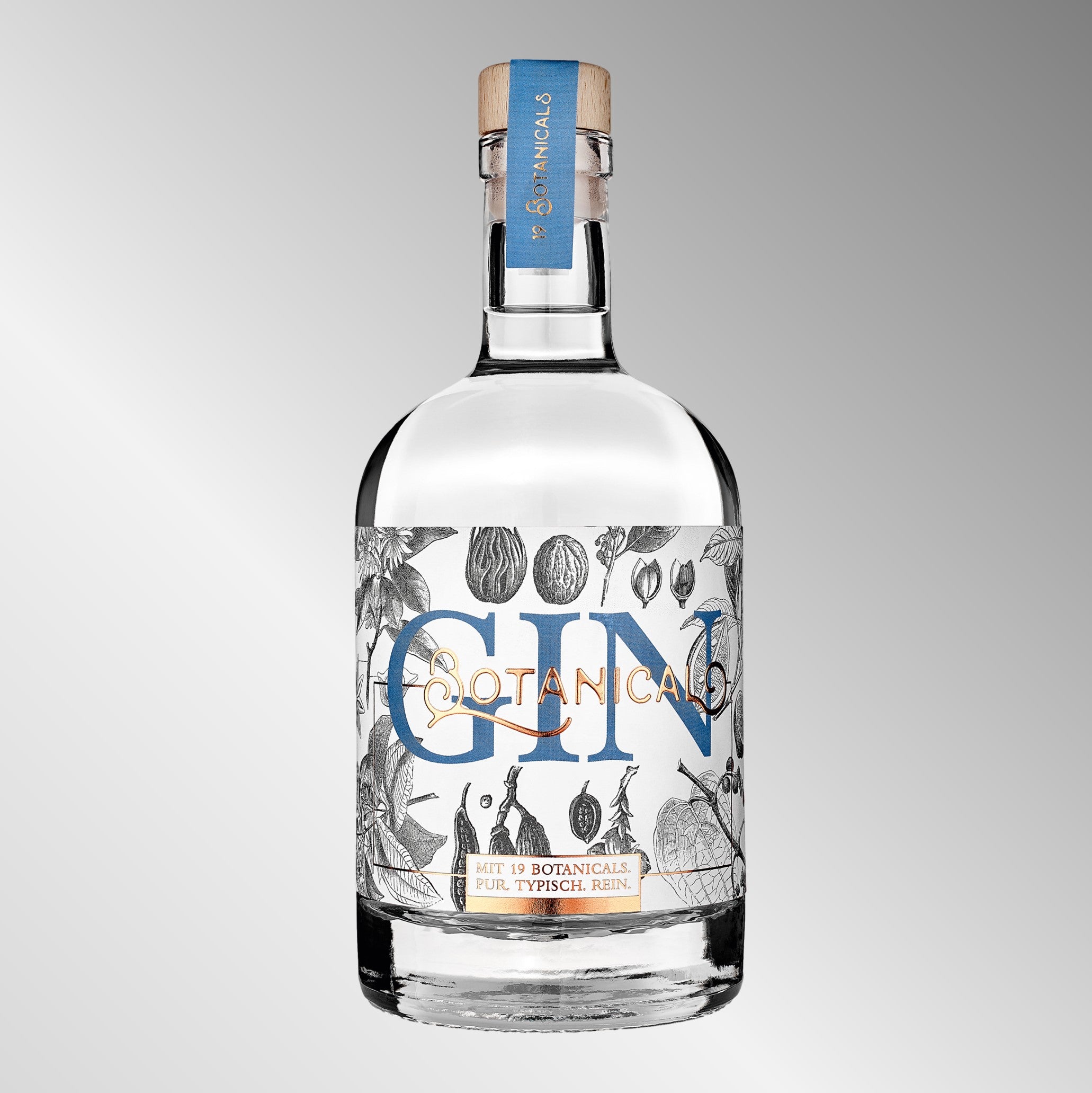 BOTANICAL GIN Mit 19 Botanicals - 500 ml Flasche -42% vol - Pur. Typisch. Rein