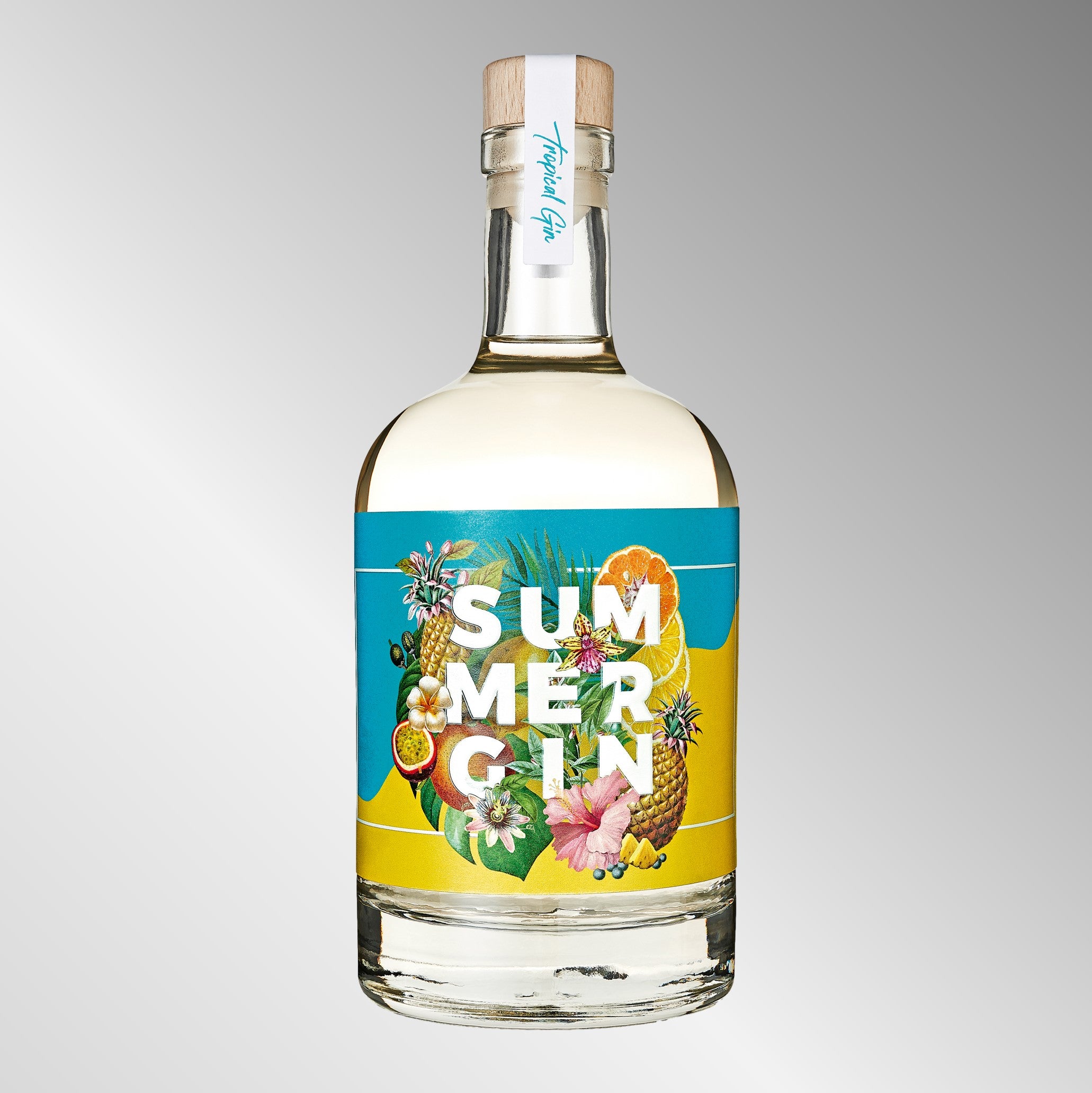 SUMMER GIN Tropical Gin - 500 ml Flasche -42% vol - Die fruchtige Erfrischung auf jeder Sommerparty. Der Hauch Exotik für Zuhause.