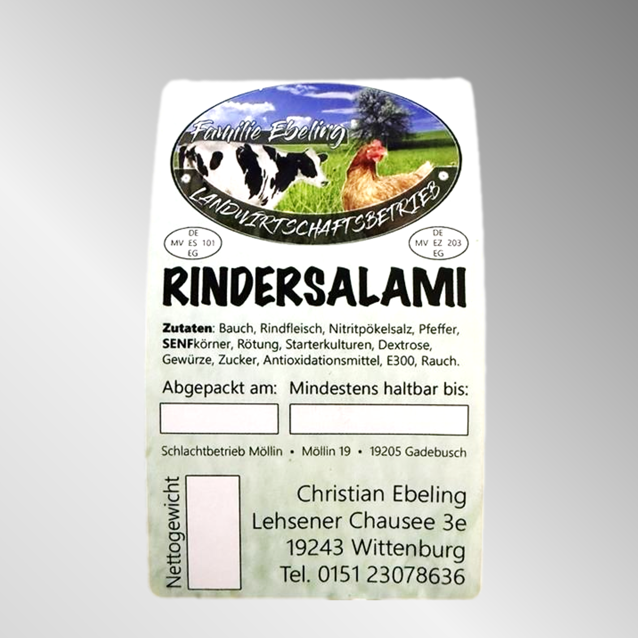 Rindersalami | 500g | Familie Ebeling