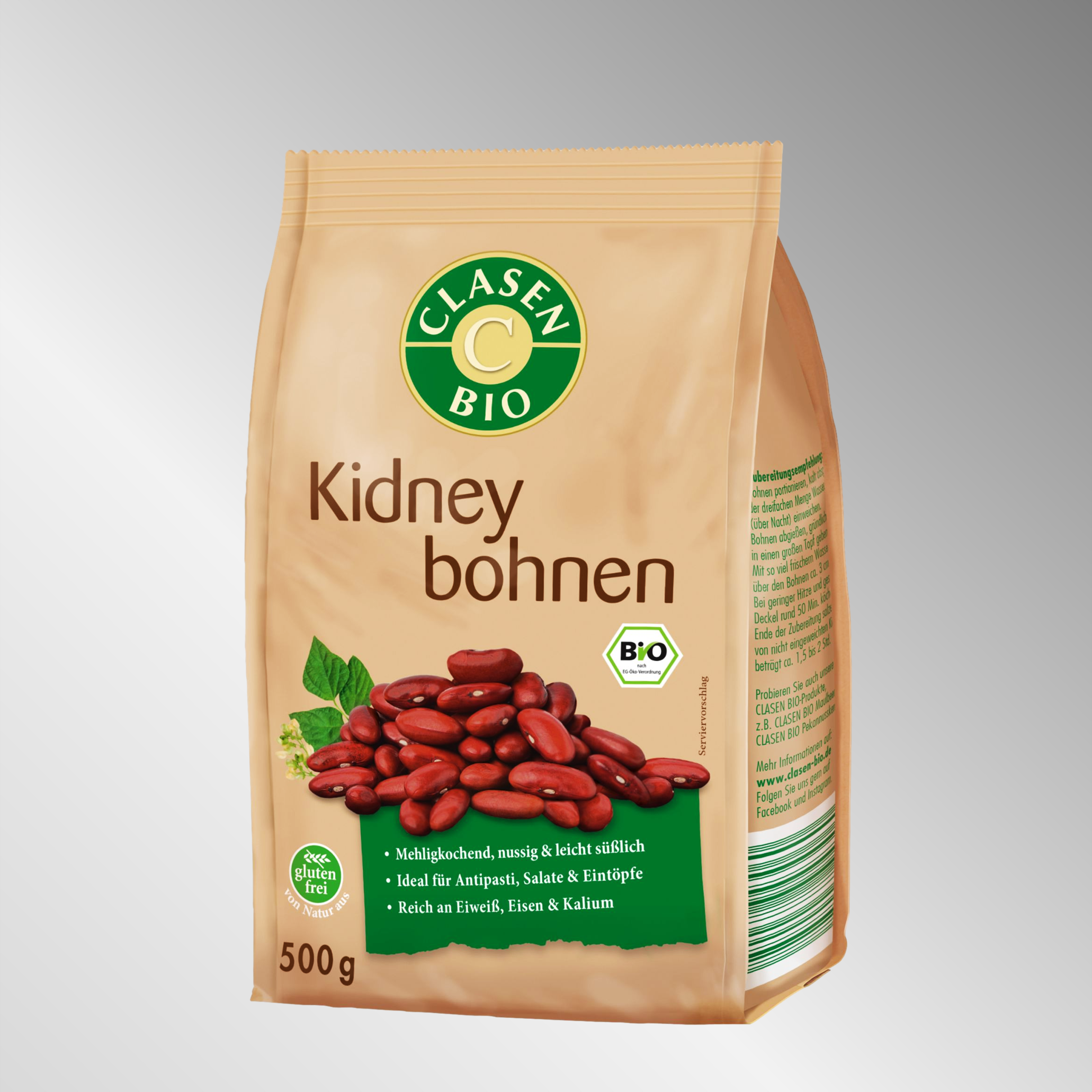 Bio Kidneybohnen | 500g | Mehligkochend, nussig & leicht süßlich