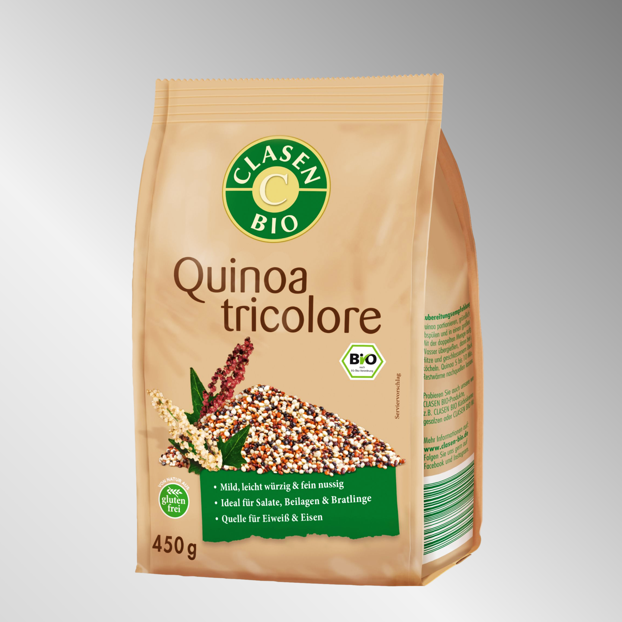 Bio Quinoa tricolore | 450g | Quelle für Eiweiß und Eisen