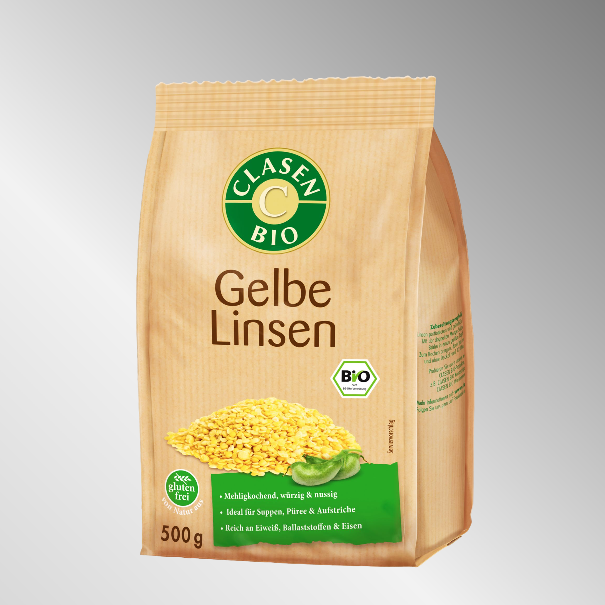 Bio Linsen (gelb) | 500g | Mehligkochend, würzig & nussig
