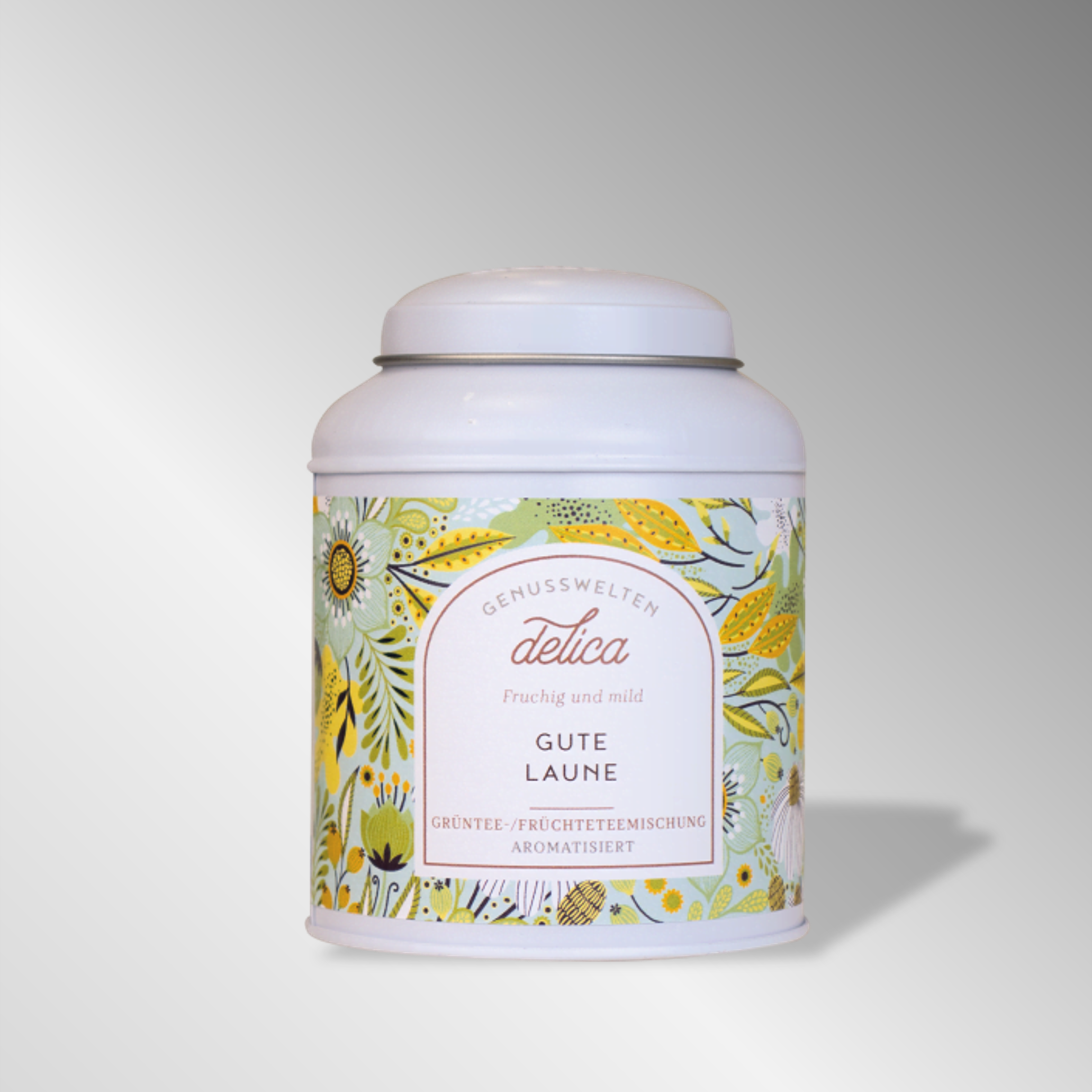 Gute Laune - Grüner Tee mit Pfirsich & Zitrone - Dose 80g