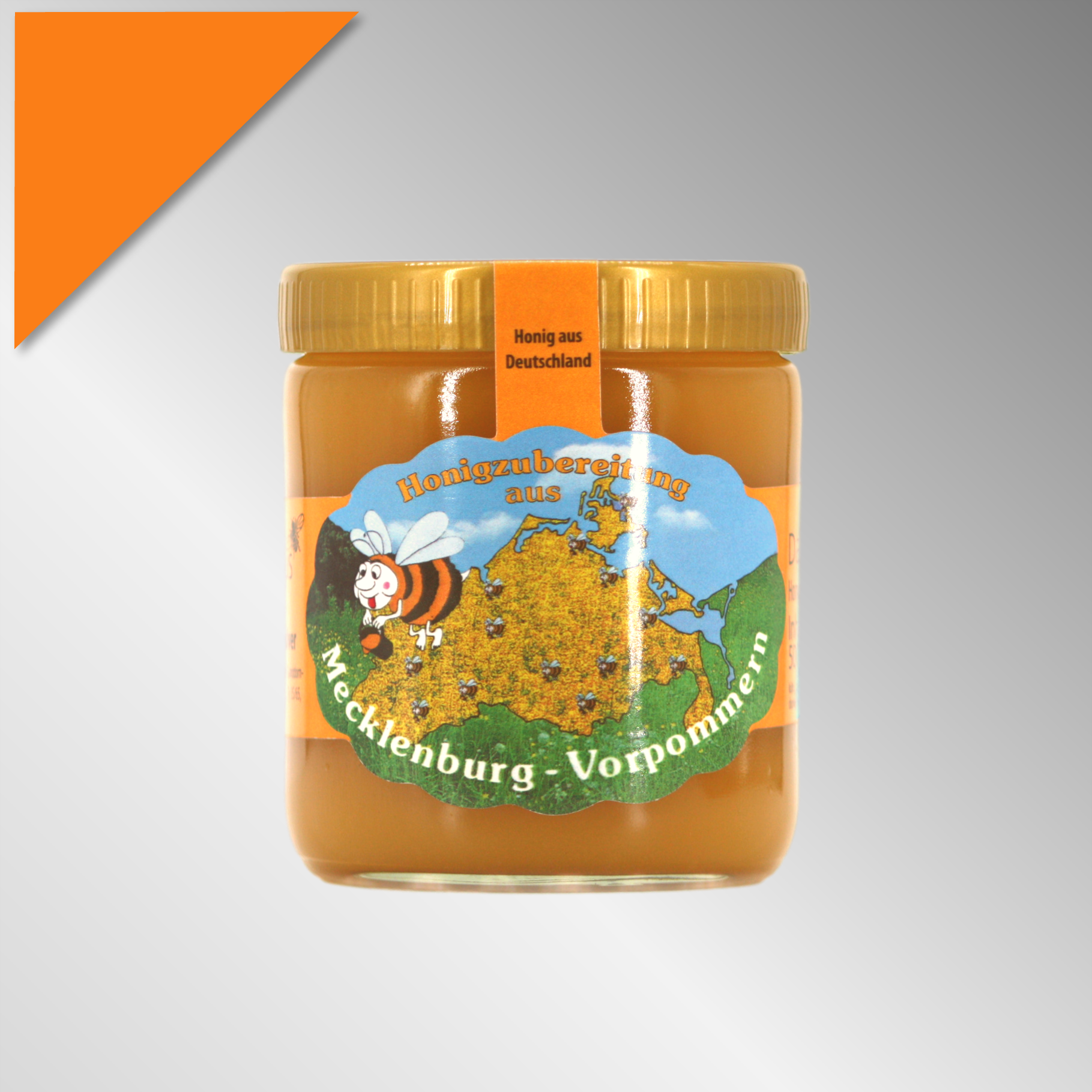 Blütenhonig mit BIO-Sanddornpulver cremig 500g Honig aus Deutschland | Mecklenburg