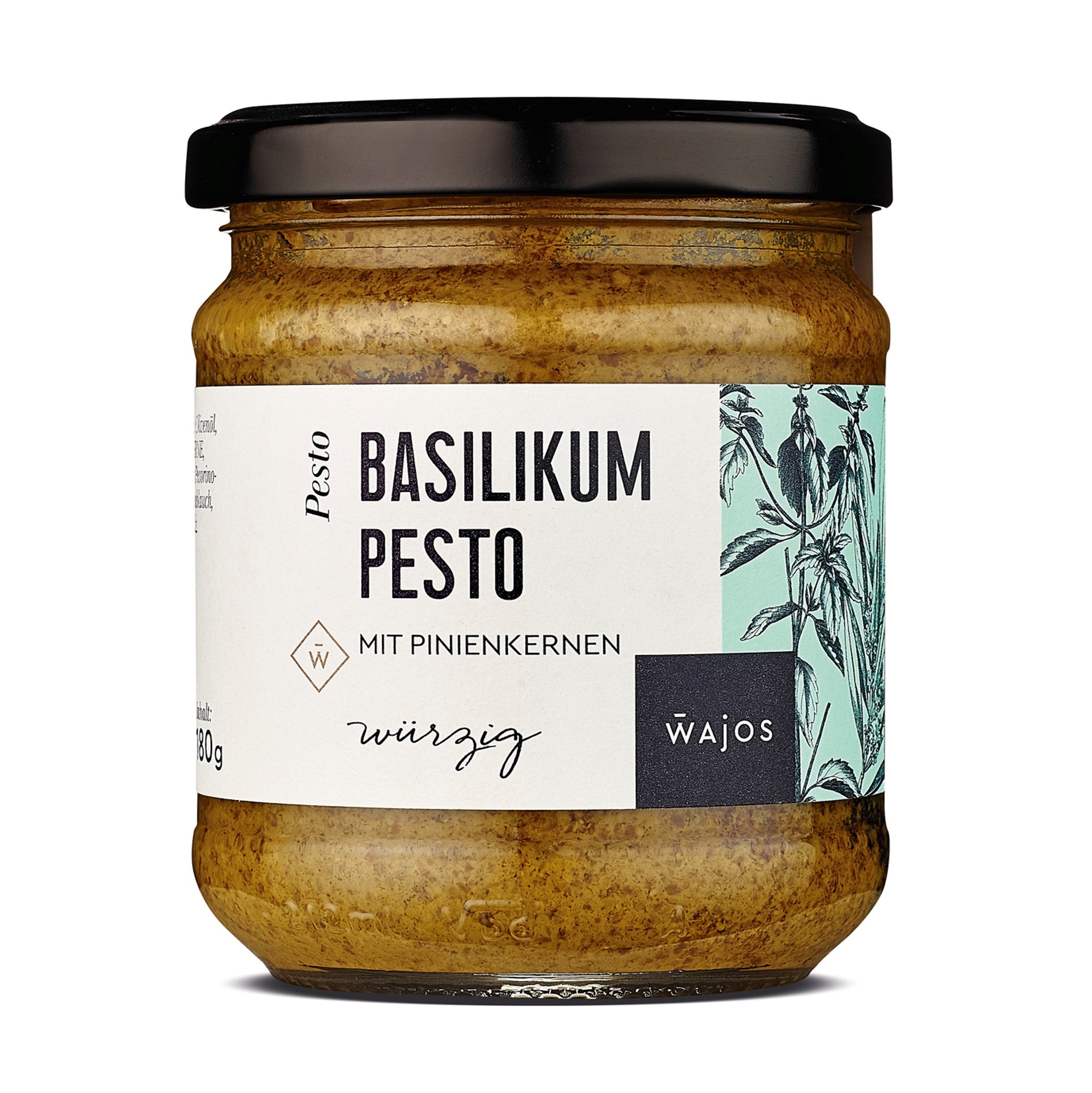 BASILIKUM PESTO  mit Pinienkernen- 180g