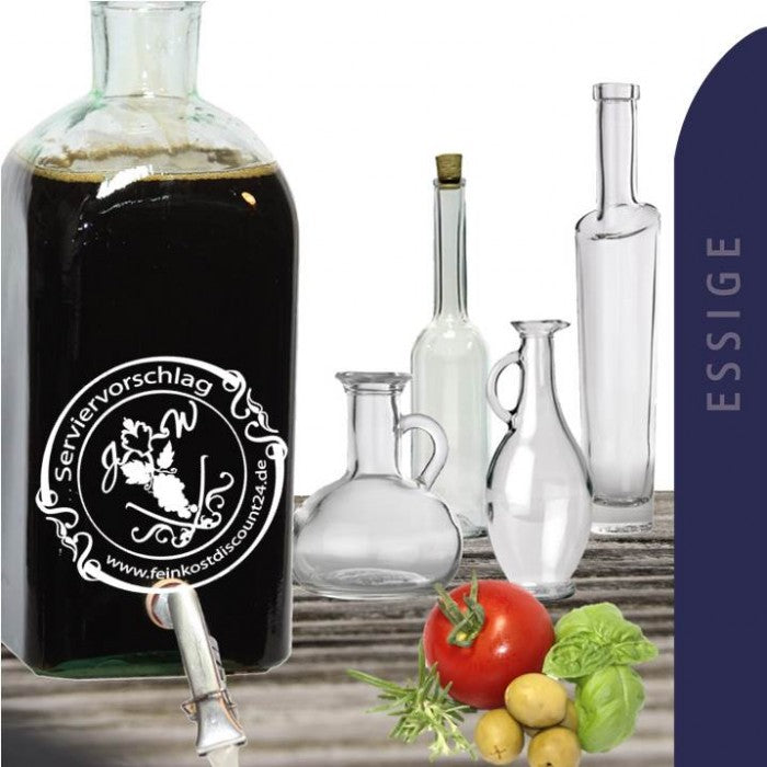 Schwarzer Johannisbeeren Aperitif Essig mit Merlot - Weinessig Spezialität - 5% Säure