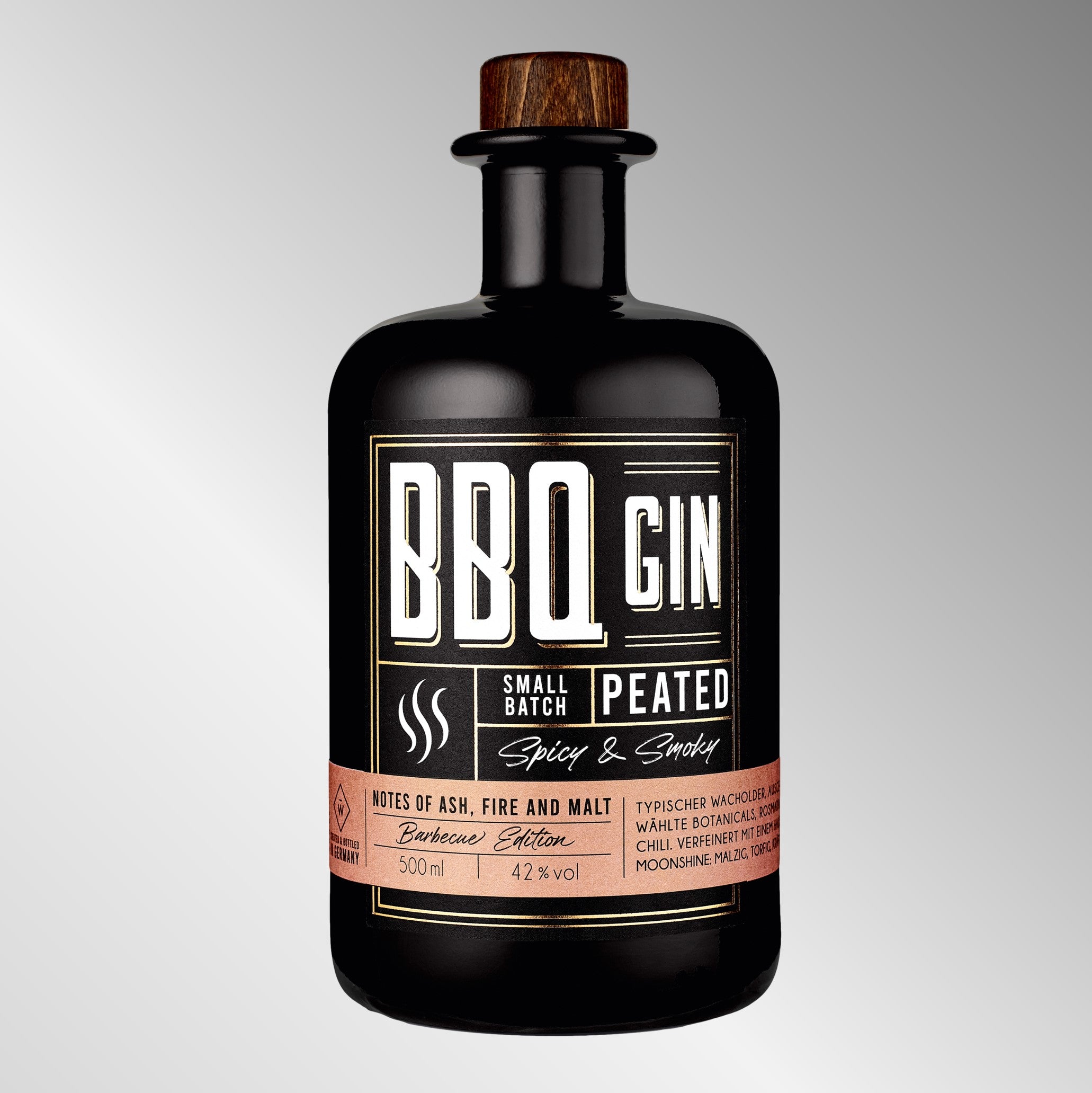 BBQ GIN - 500 ml Flasche -42% vol -Einfach immer ein rauchig-würziges BBQ GIN - 500 ml Flasche -42% vol -Einfach immer ein rauchig-würziges