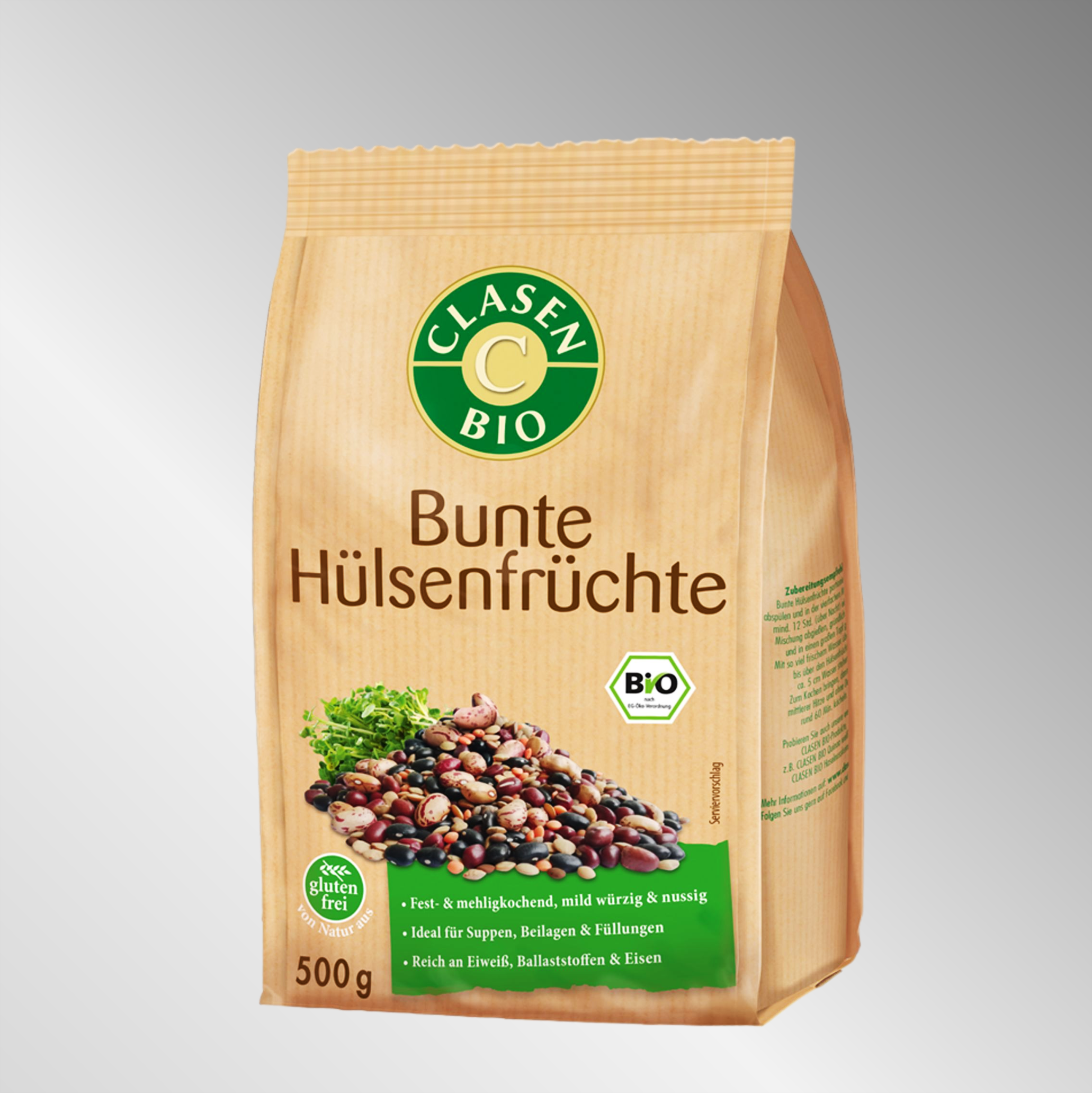 Bio Bunte Hülsenfrüchte | 500g | Fest- & mehligkochend, mild würzig & nussig