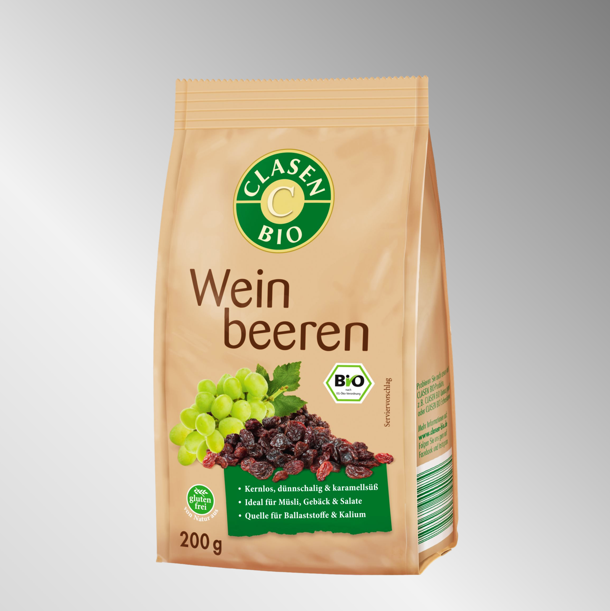 Bio Weinbeeren | 200g | Kernlos, dünnschalig & karamellsüß