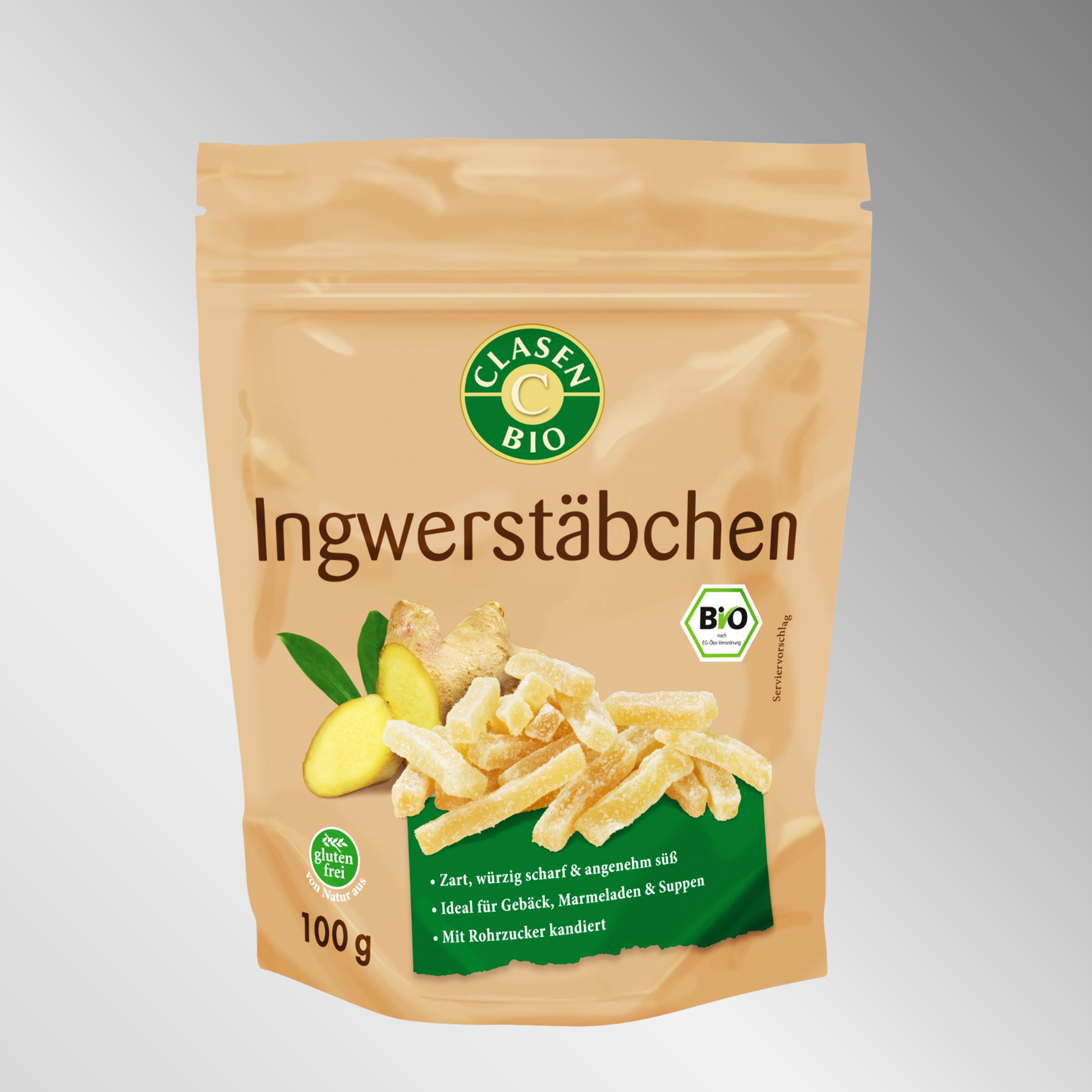 Bio Ingwerstäbchen | 100g | Zart, würzig scharf & angenehm süß