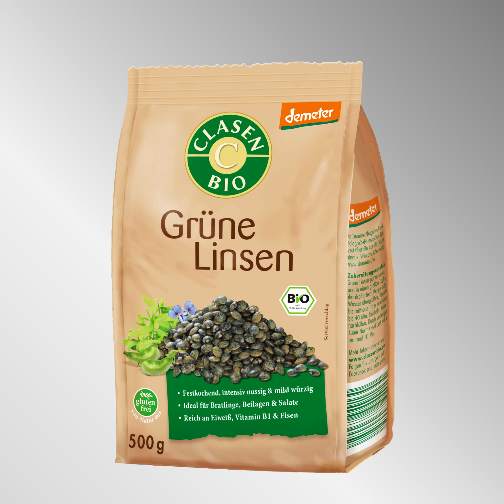 Bio Linsen in Demeter Qualität | 500g | Festkochend, intensiv nussig & mild würzig