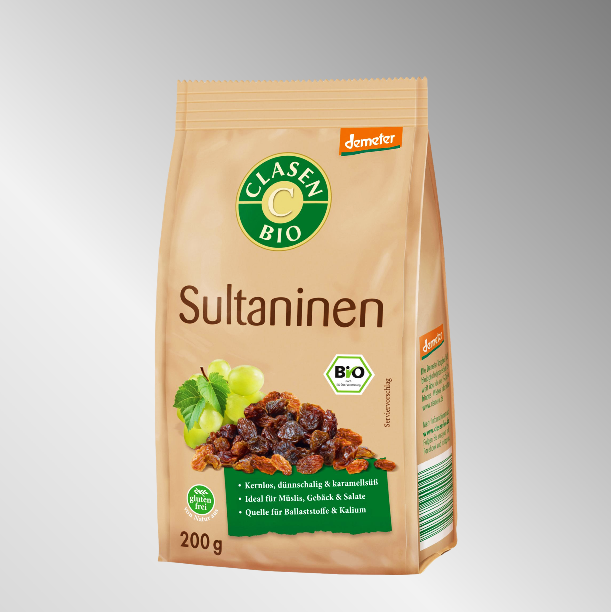 Bio Sultaninen in Demeter Qualität | 200g | Kernlos, dünnschalig & karamellsüß