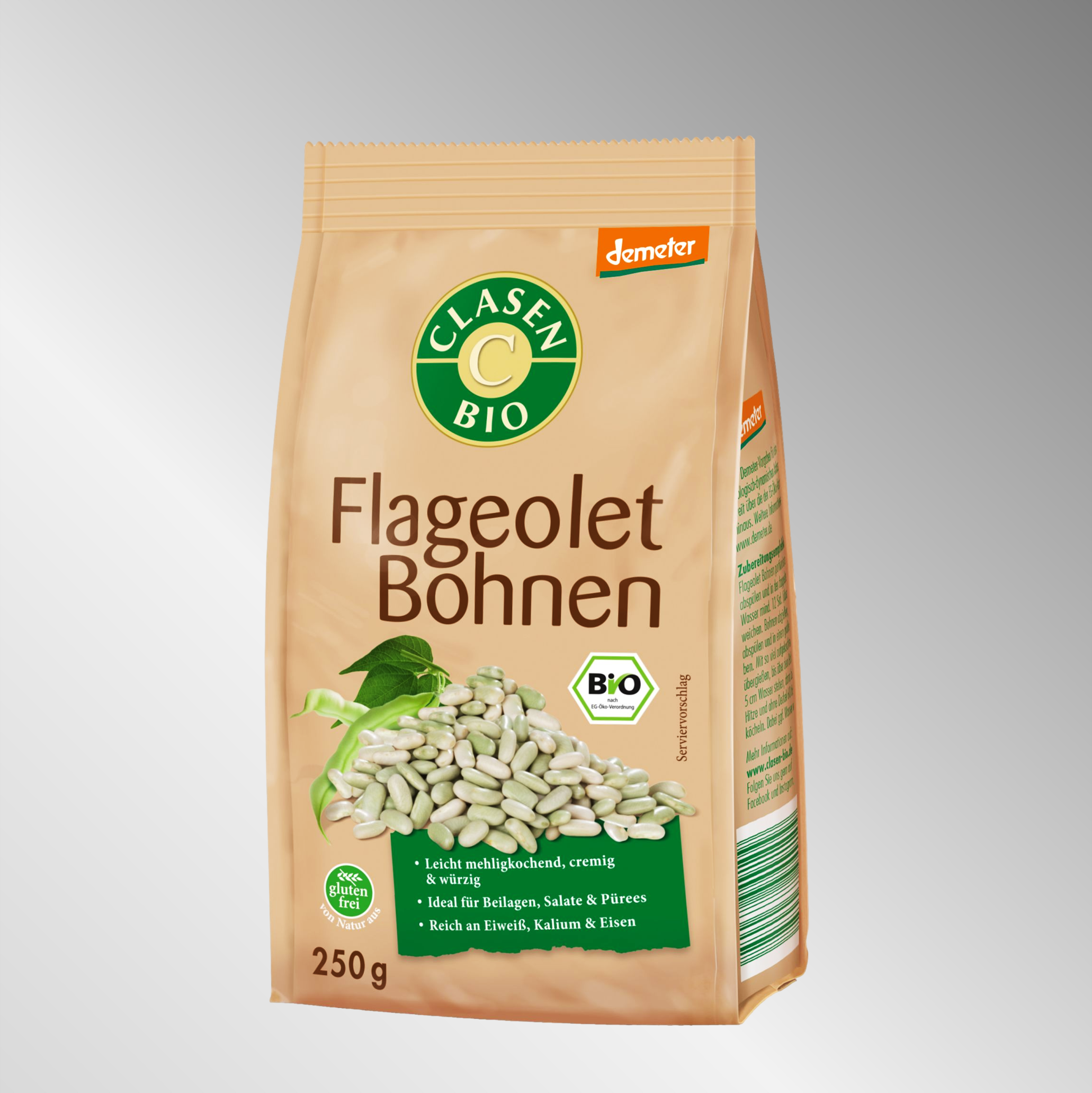 Bio Flageolet Bohnen in Demeter Qualität | 250g | Leicht mehligkochend, cremig & würzig