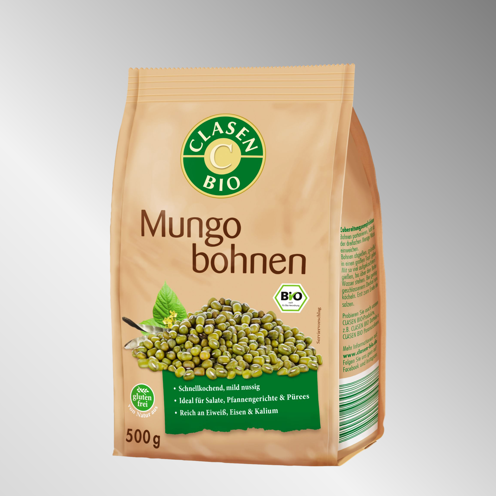 Bio Mungobohnen | 500g | Schnellkochend, mild nussig