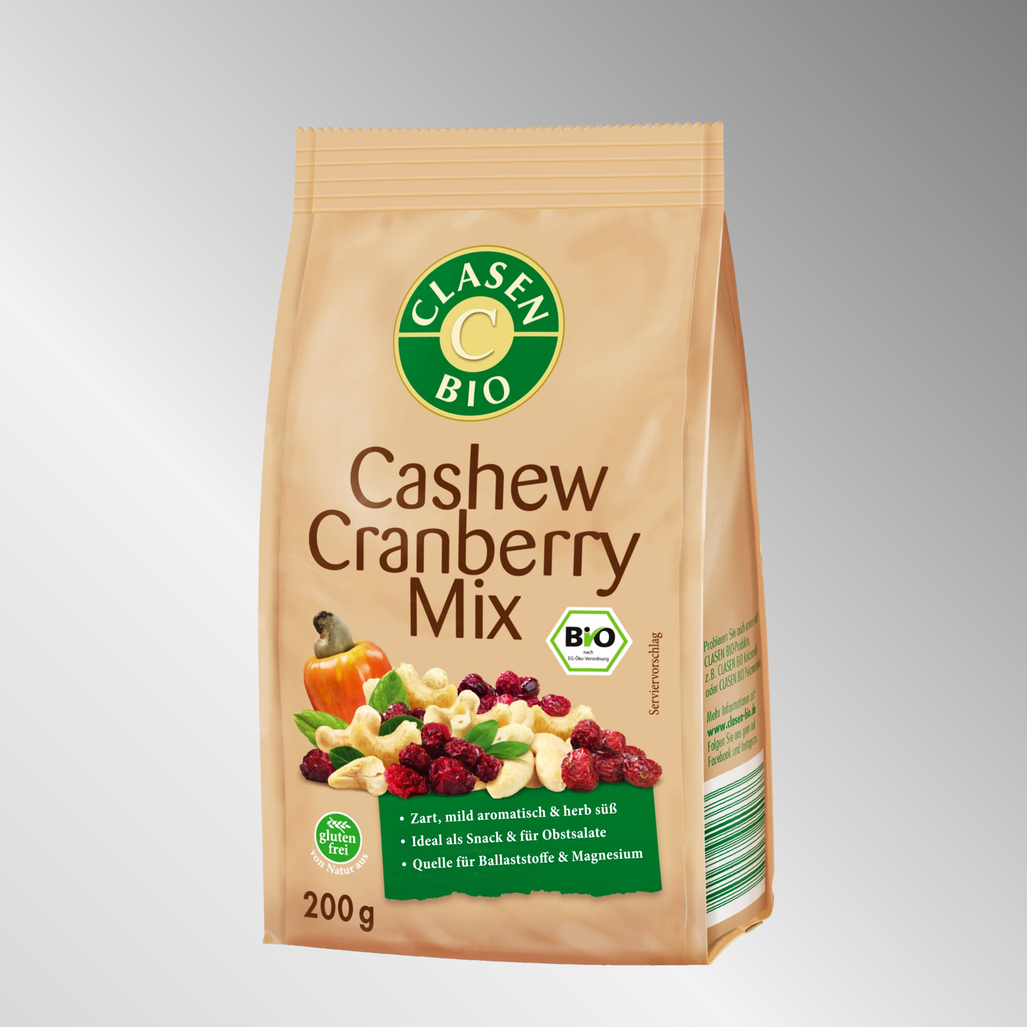Bio Cashew-Cranberry-Mix | 200g | Zart, mild aromatisch & herb süß