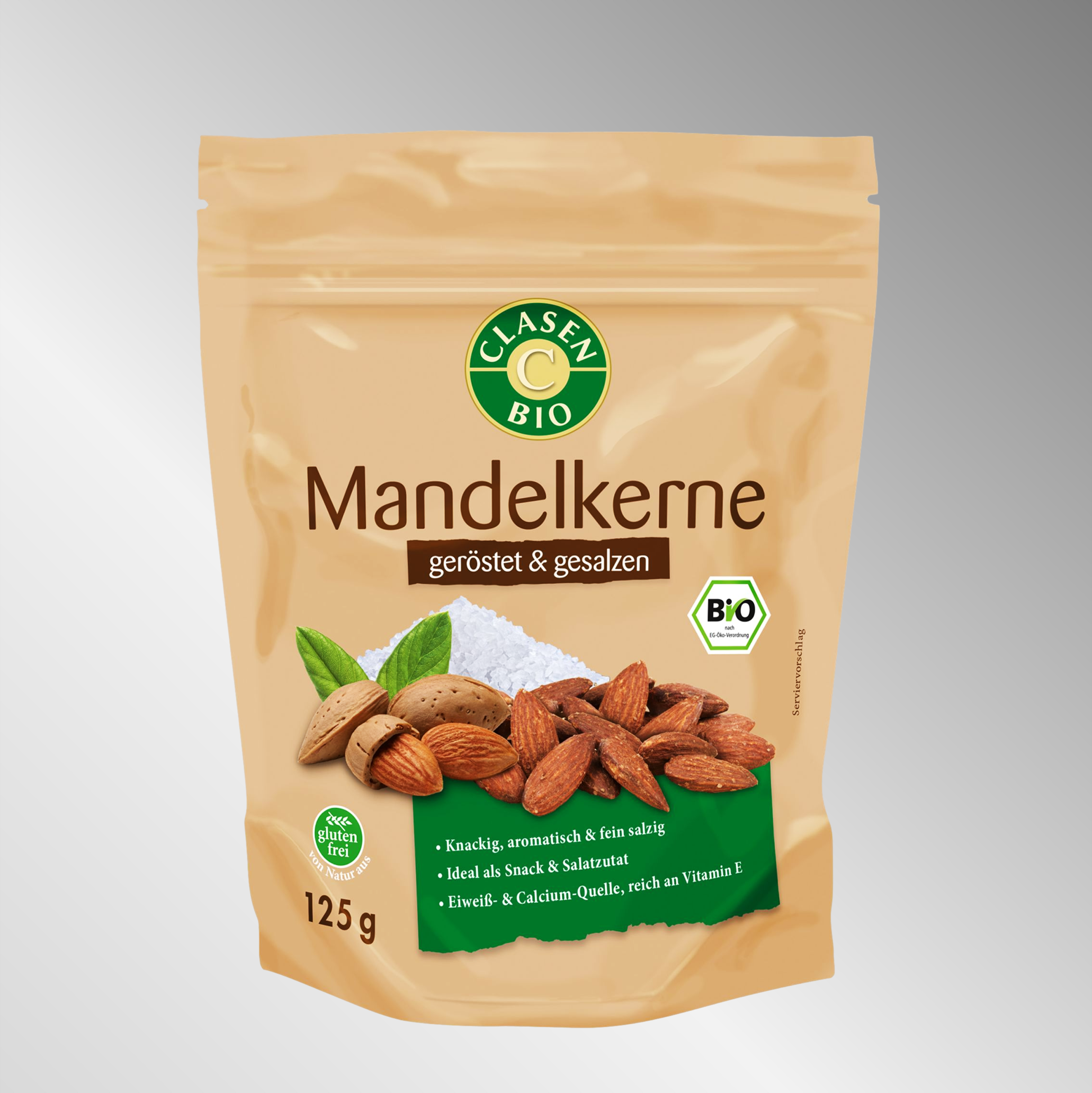 Bio Mandelkerne (geröstet und gesalzen) | 125g | Knackig, aromatisch & fein salzig