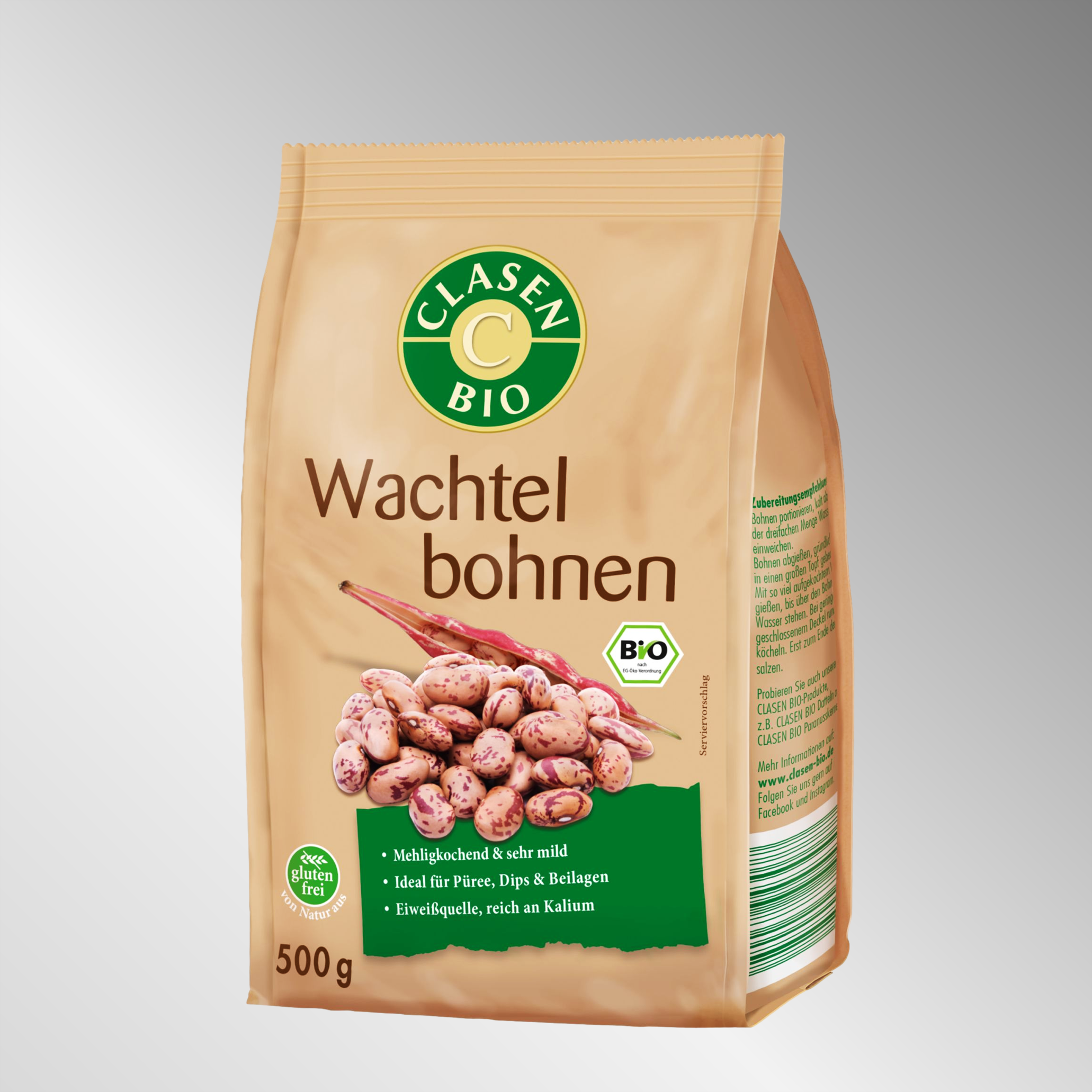 Bio Wachtelbohnen | 500g | Mehligkochend & sehr mild
