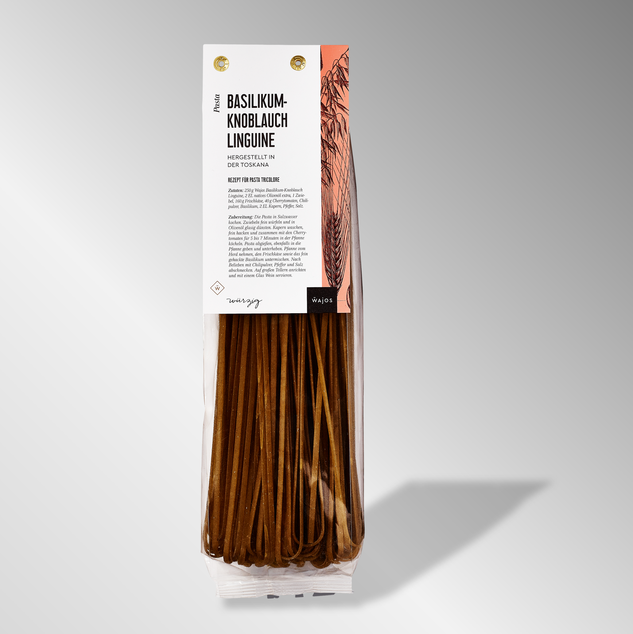 Basilikum-Knoblauch Linguine  Hergestellt nach italienischer Tradition - 250g