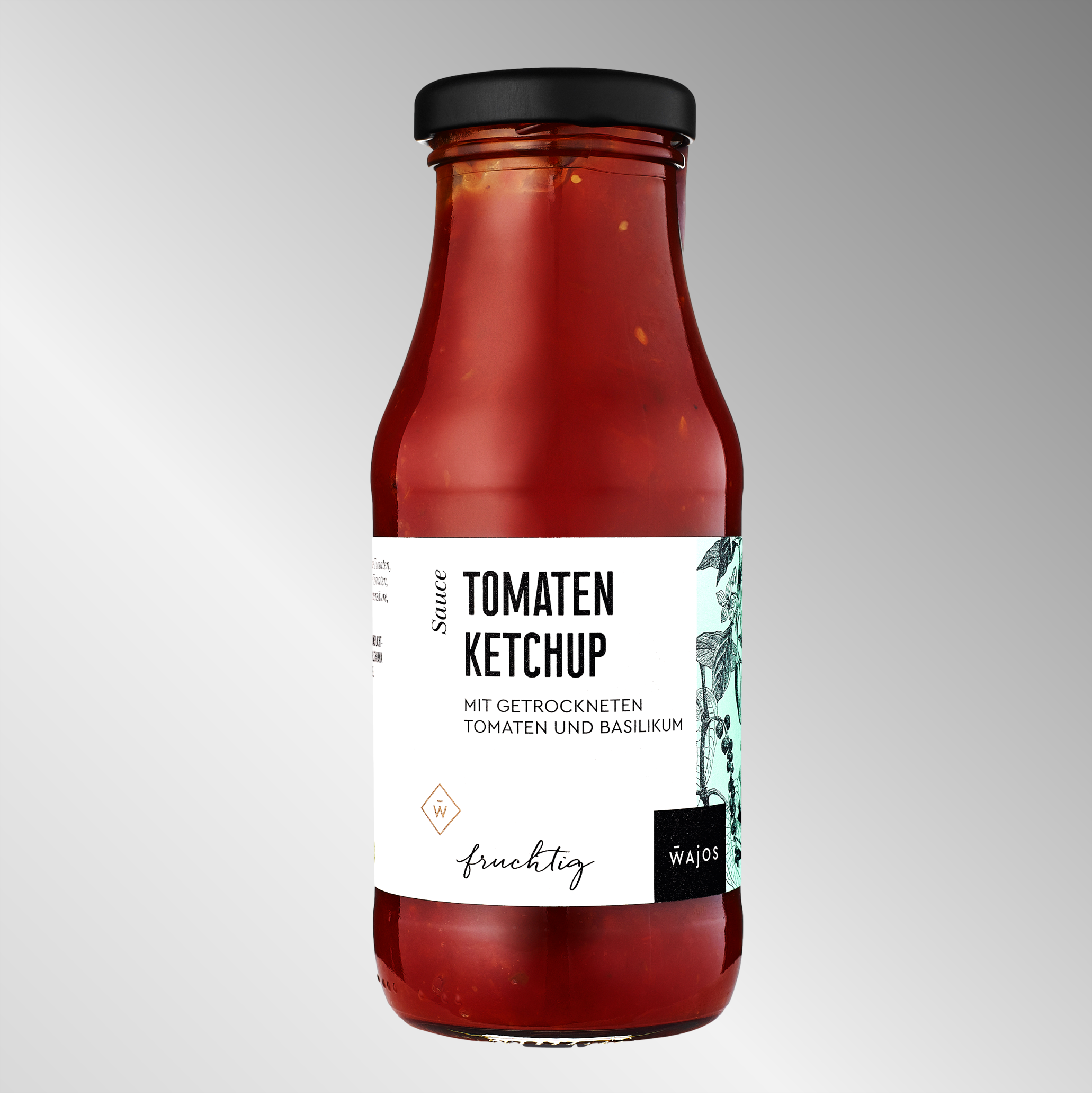 Tomaten Ketchup  mit getrockneten Tomaten und Basilikum - 245ml